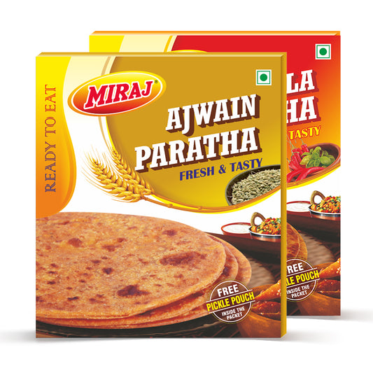 Miraj Ajwain & Masala Paratha (Pack of 4X4 paratha)
