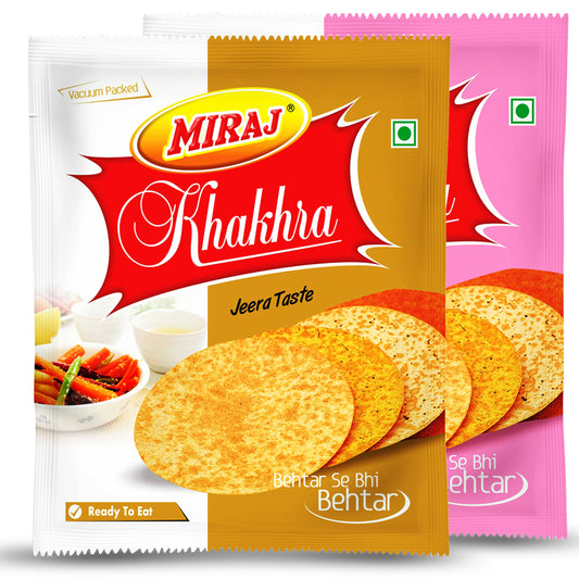 Miraj Jeera & Masala Khakhra (200g each) (Pack of 4)