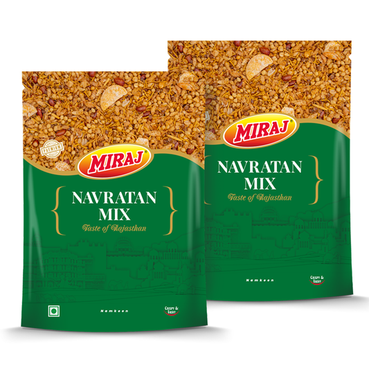 Miraj Navratan Mix Namkeen (1Kg each) (Pack of 2)