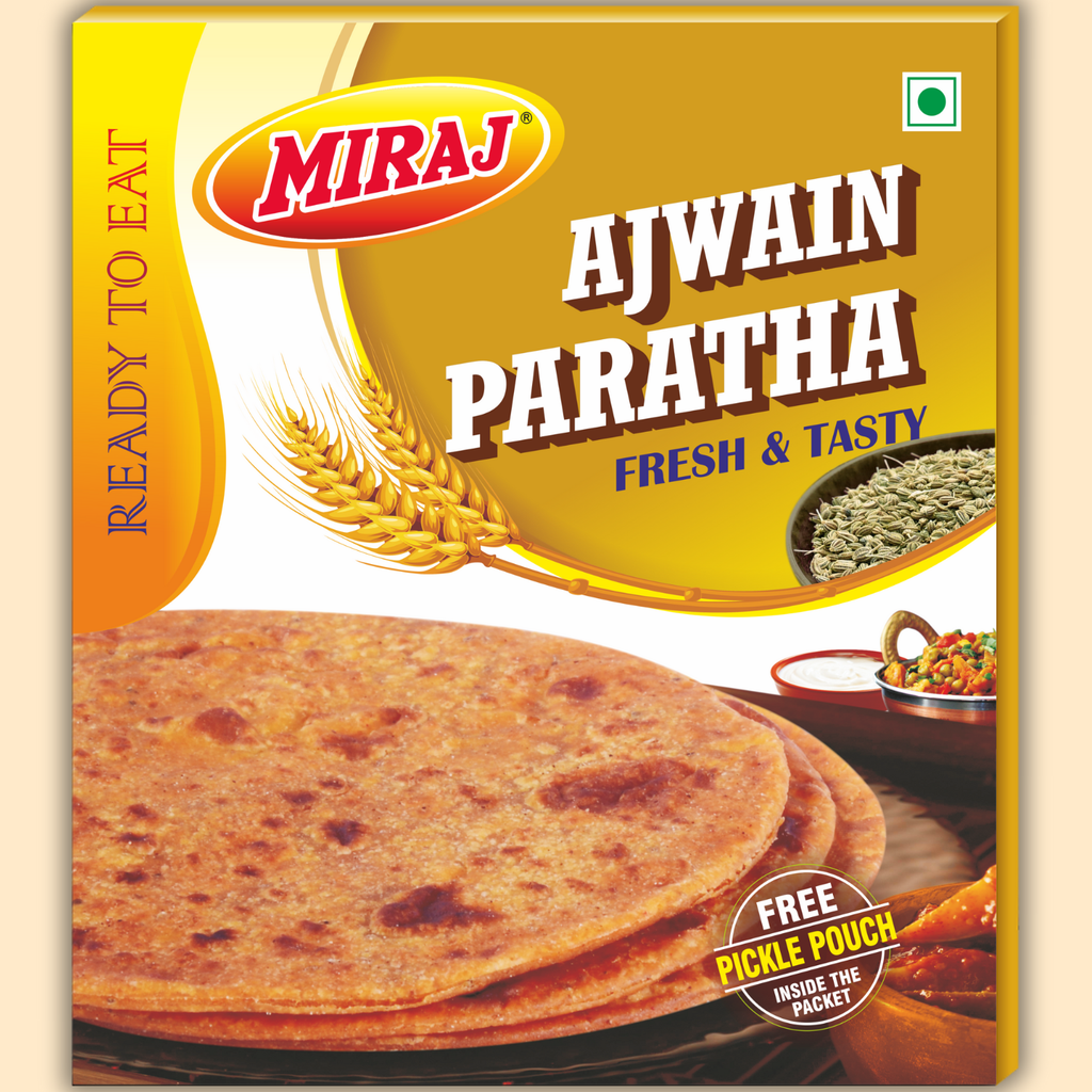 Ajwain Paratha (Pack of 4X4 PCS) (16 Parathas) (960g)