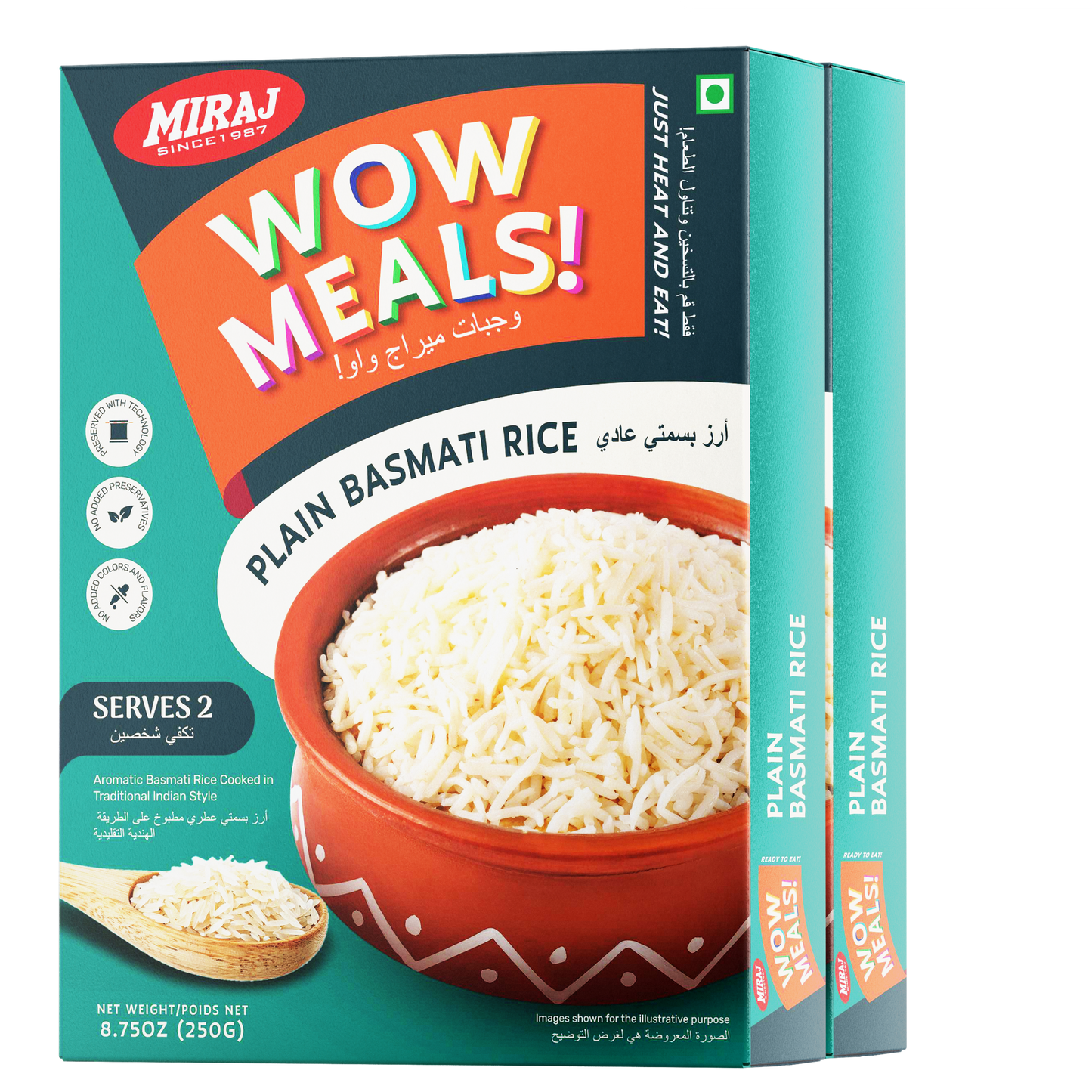 Miraj WOW Meals Ready to Eat Plain Basmati Rice
