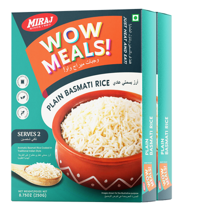 Miraj WOW Meals Ready to Eat Plain Basmati Rice