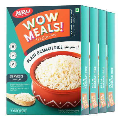 Miraj WOW Meals Ready to Eat Plain Basmati Rice