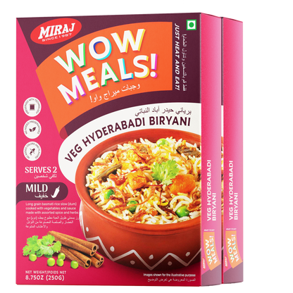 Miraj WOW Meals Ready to Eat Veg Hyderabadi Biryani