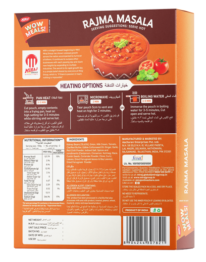 Miraj WOW Meals Ready to Eat Rajma Masala