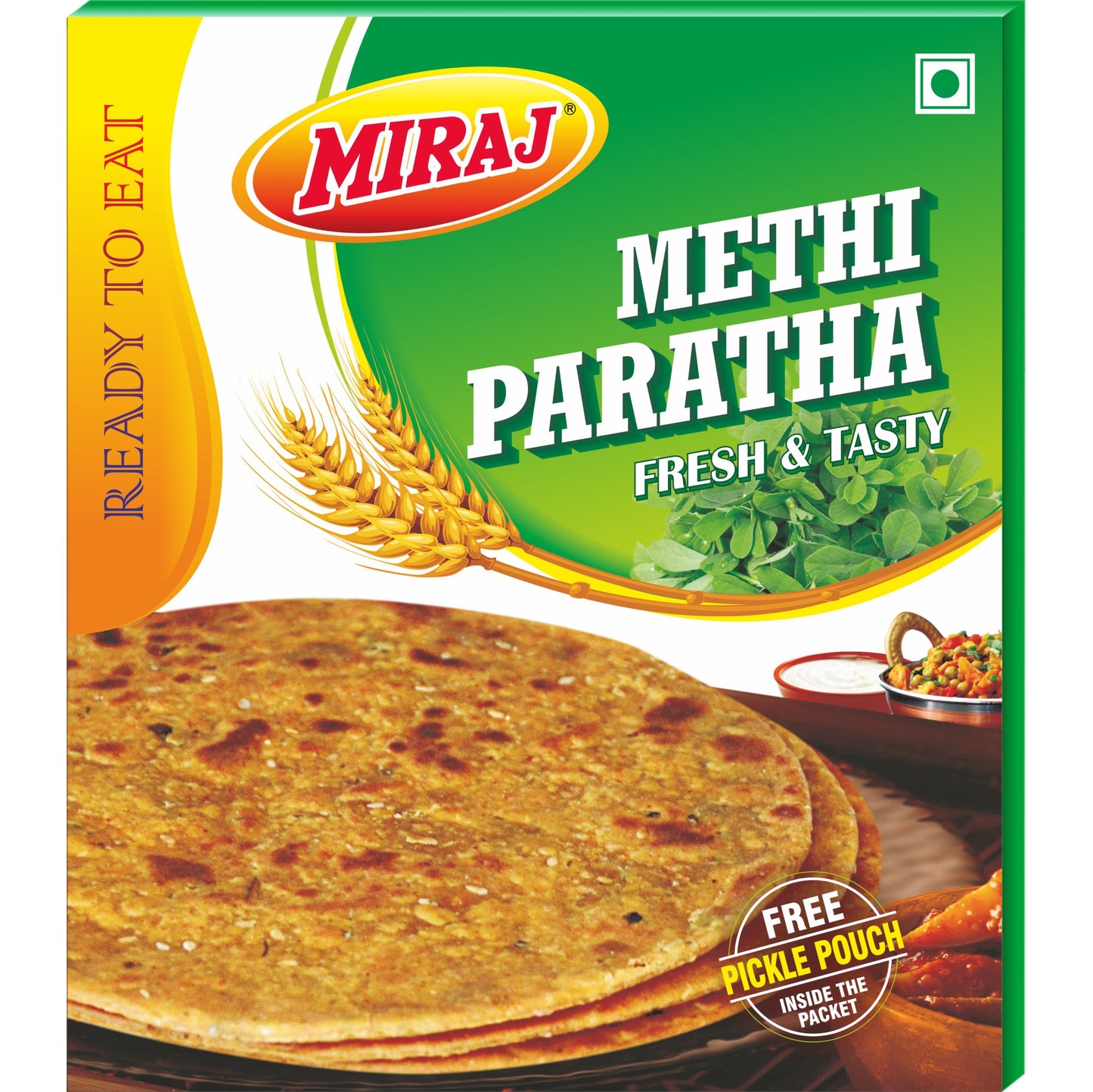 ready to eat Miraj Methi Paratha FRONT