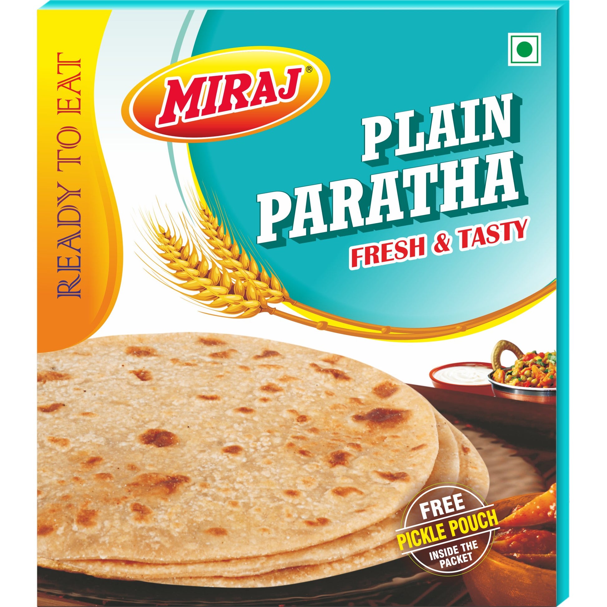 ready to eat Miraj Plain Paratha FRONT