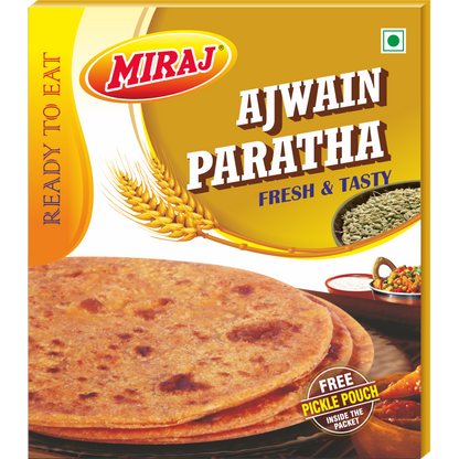 Miraj Ajwain & Plain Paratha (Pack of 4X4 paratha)