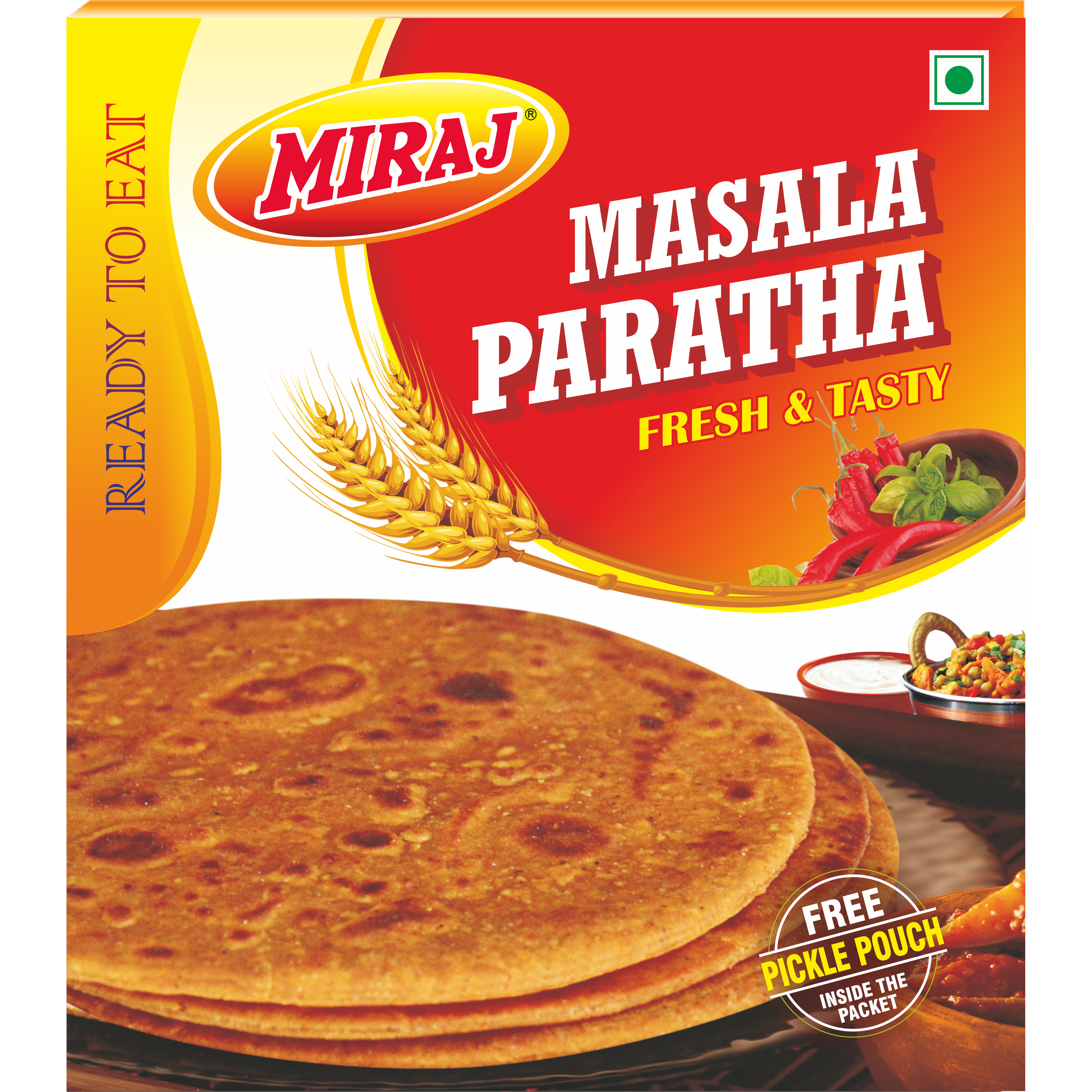 ready to eat miraj masala paratha FRONT