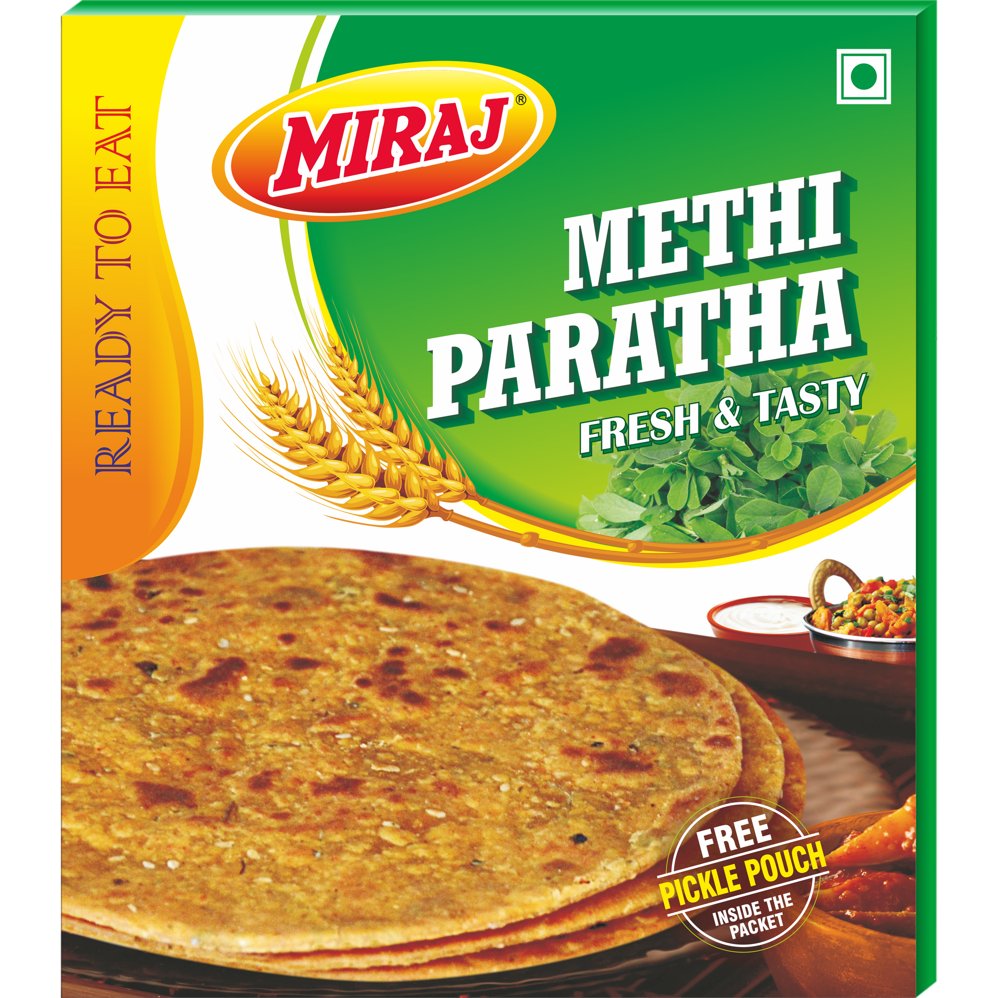 ready to eat miraj methi paratha FRONT